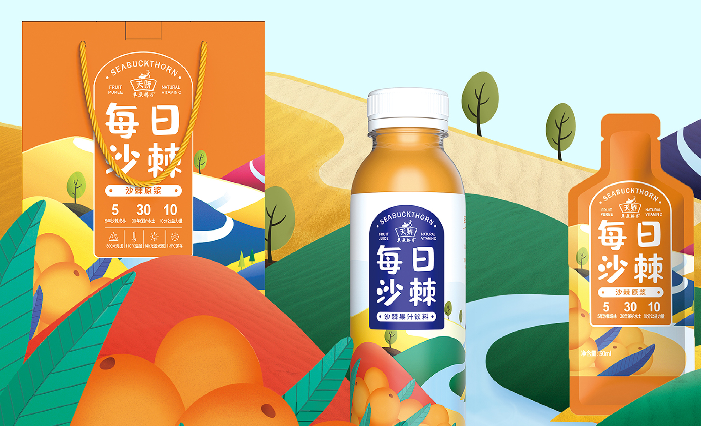 每日沙棘，多彩沙漠